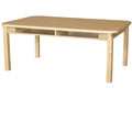 Four Seater High Pressure Laminate Desk with Hardwood Legs- 60 x 36