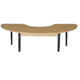 Half Circle High Pressure Laminate Table with Adjustable Legs 12"-17"