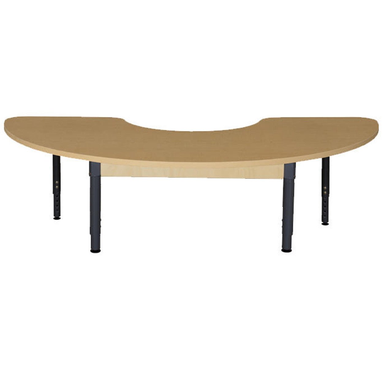 Half Circle High Pressure Laminate Table with Adjustable Legs 12"-17"