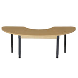Half Circle High Pressure Laminate Table with Adjustable Legs- 18"-29" 76 x 26