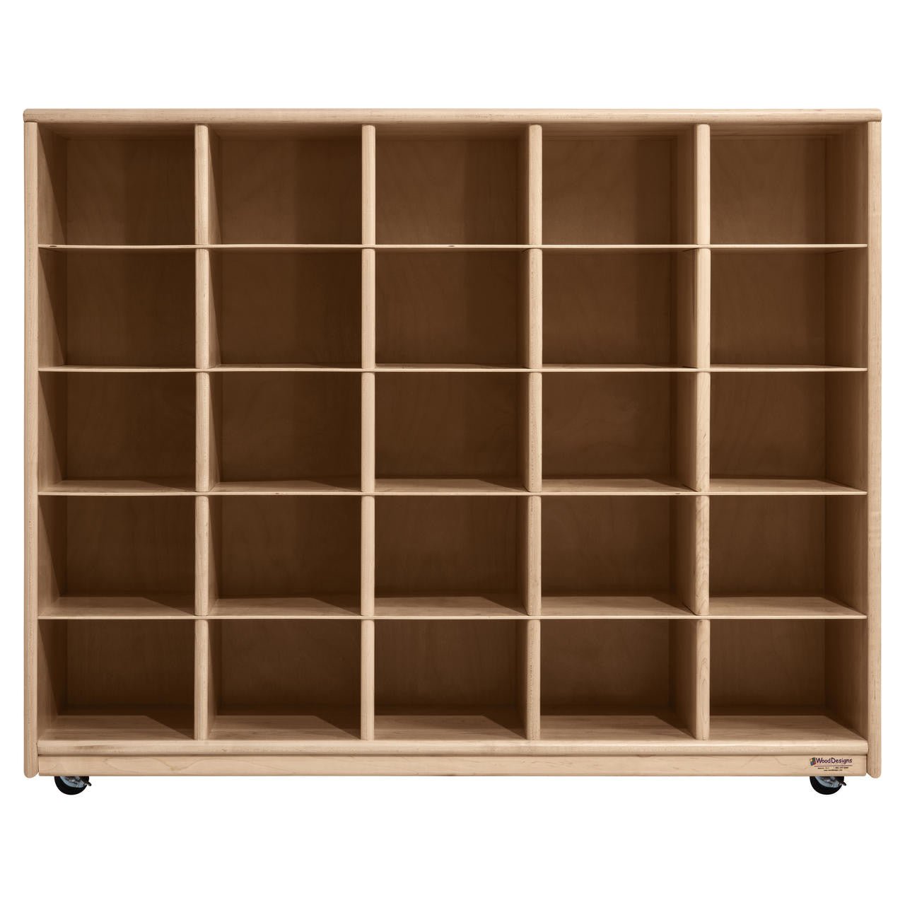 Maple Heritage (25) Cubby Tray Storage with Brown Trays