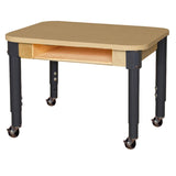 Mobile Classroom High Pressure Laminate Desk with Adjustable Legs 14-19"