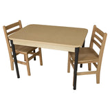 Mobile Rectangle High Pressure Laminate Table with Adjustable Legs 19"-30"