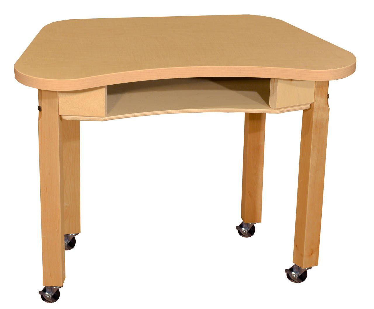 Mobile Synergy 18" x 30" High Pressure Laminate Desk with Hardwood Legs- 14"