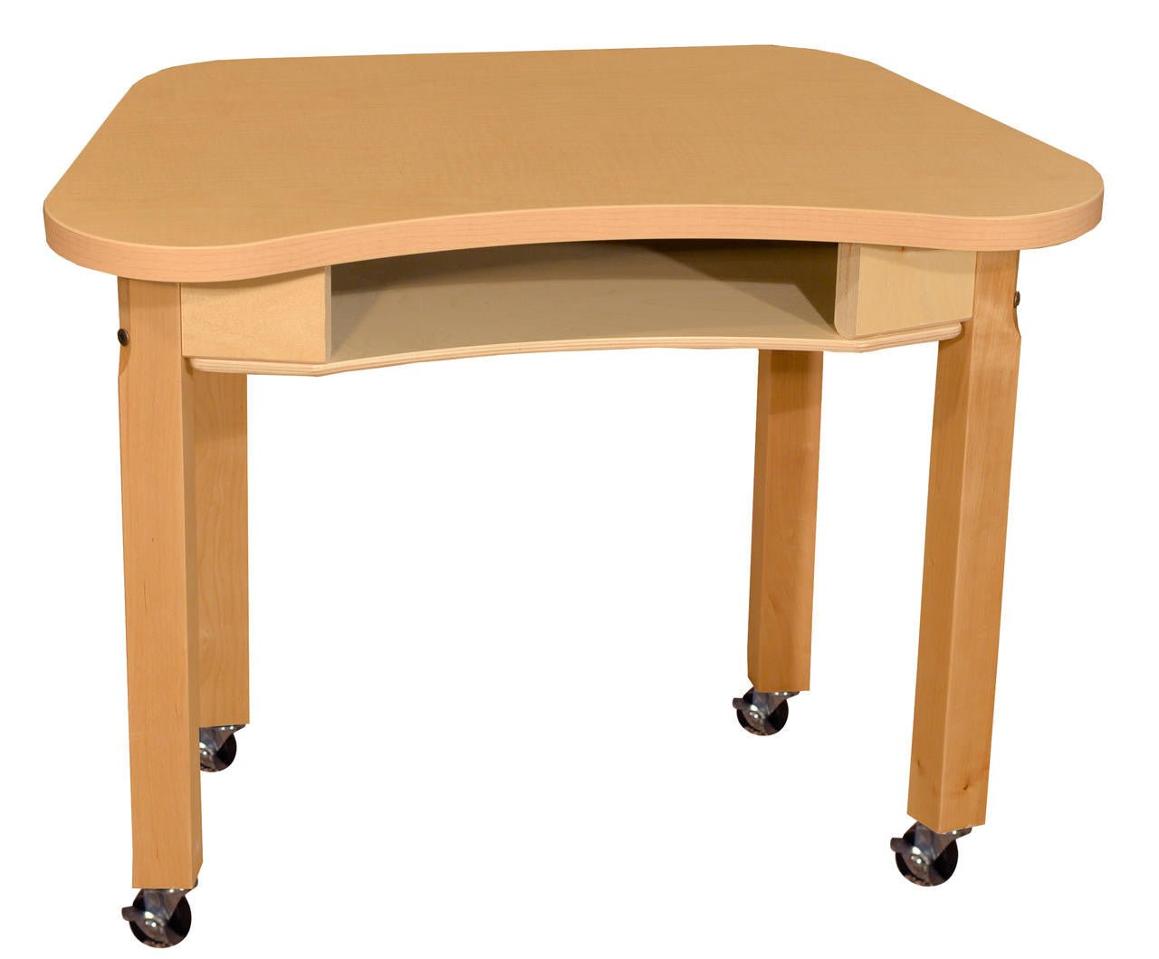 Mobile Synergy 18" x 30" High Pressure Laminate Desk with Hardwood Legs- 16"