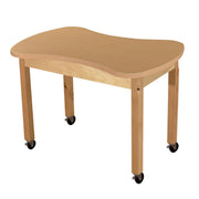 Mobile Synergy Junction 24" x 36" High Pressure Laminate Table with Hardwood Legs- 24"