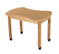 Mobile Synergy Junction 24" x 36" High Pressure Laminate Table with Hardwood Legs- 29"
