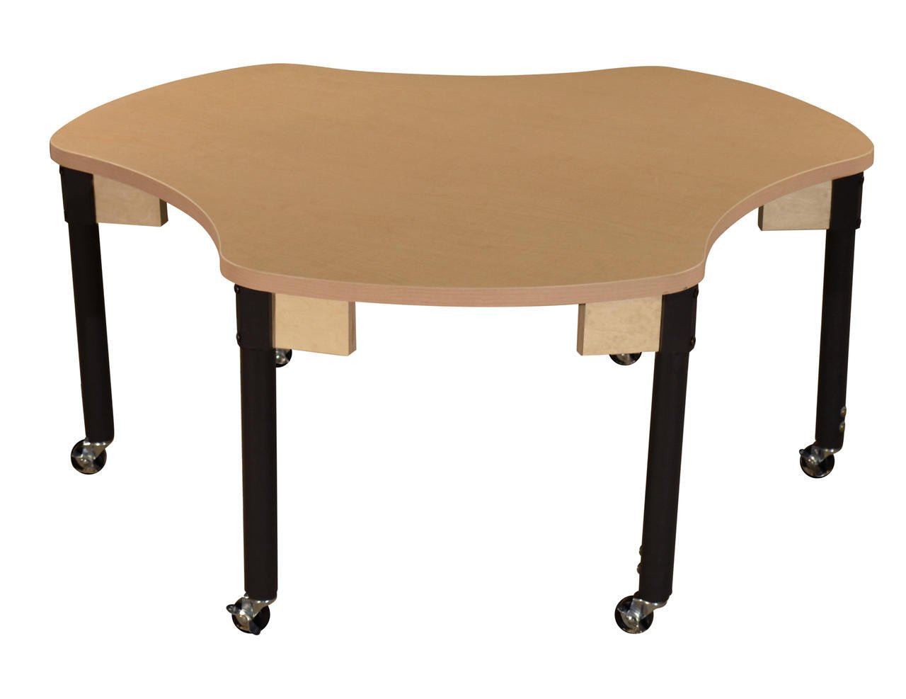 Mobile Synergy Union 44" x 48" High Pressure Laminate Group Table with Adjustable Legs 14-19"