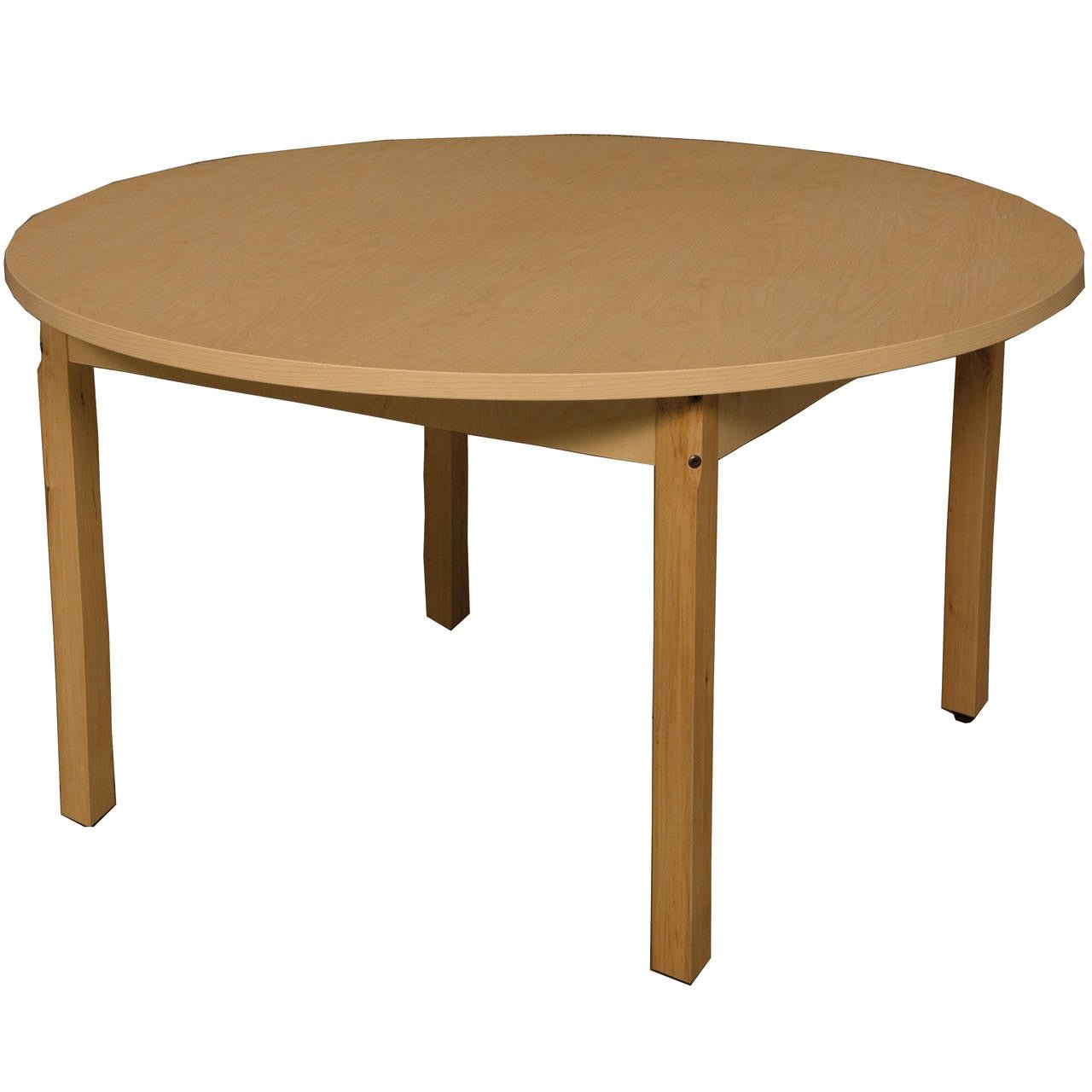 Round High Pressure Laminate Table with Hardwood Legs- 29"