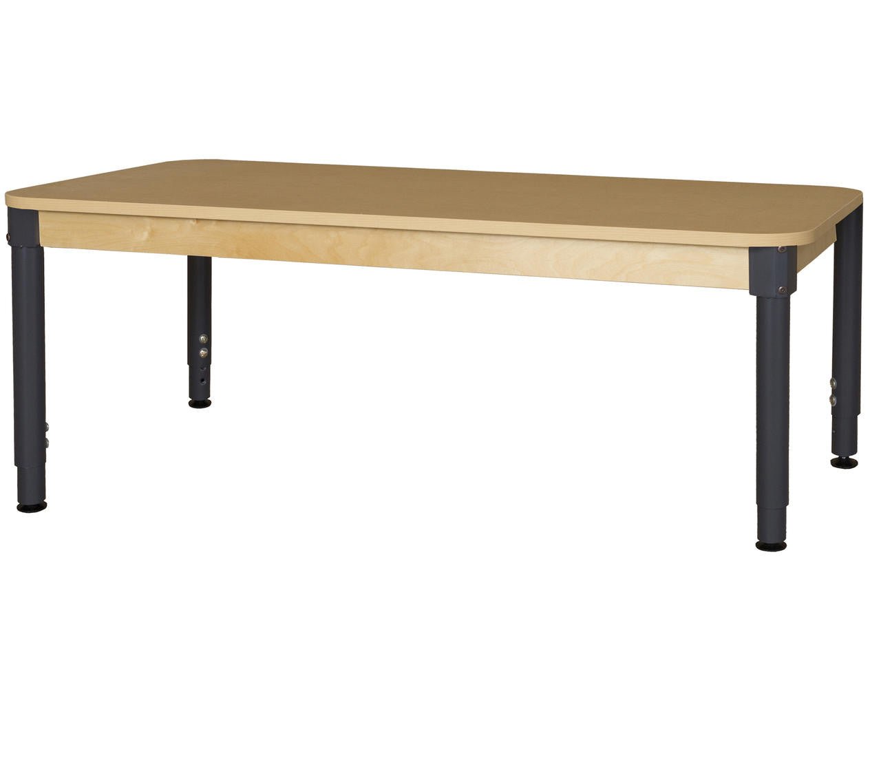 Rectangle High Pressure Laminate Table with Adjustable Legs 12"-17"