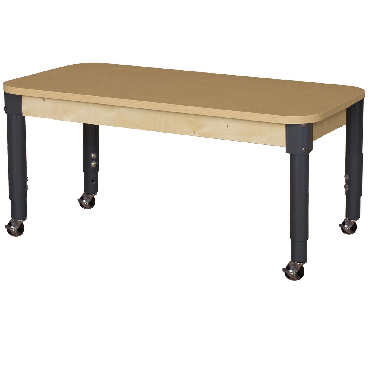 Rectangle High Pressure Laminate Table with Adjustable Legs 14-19"