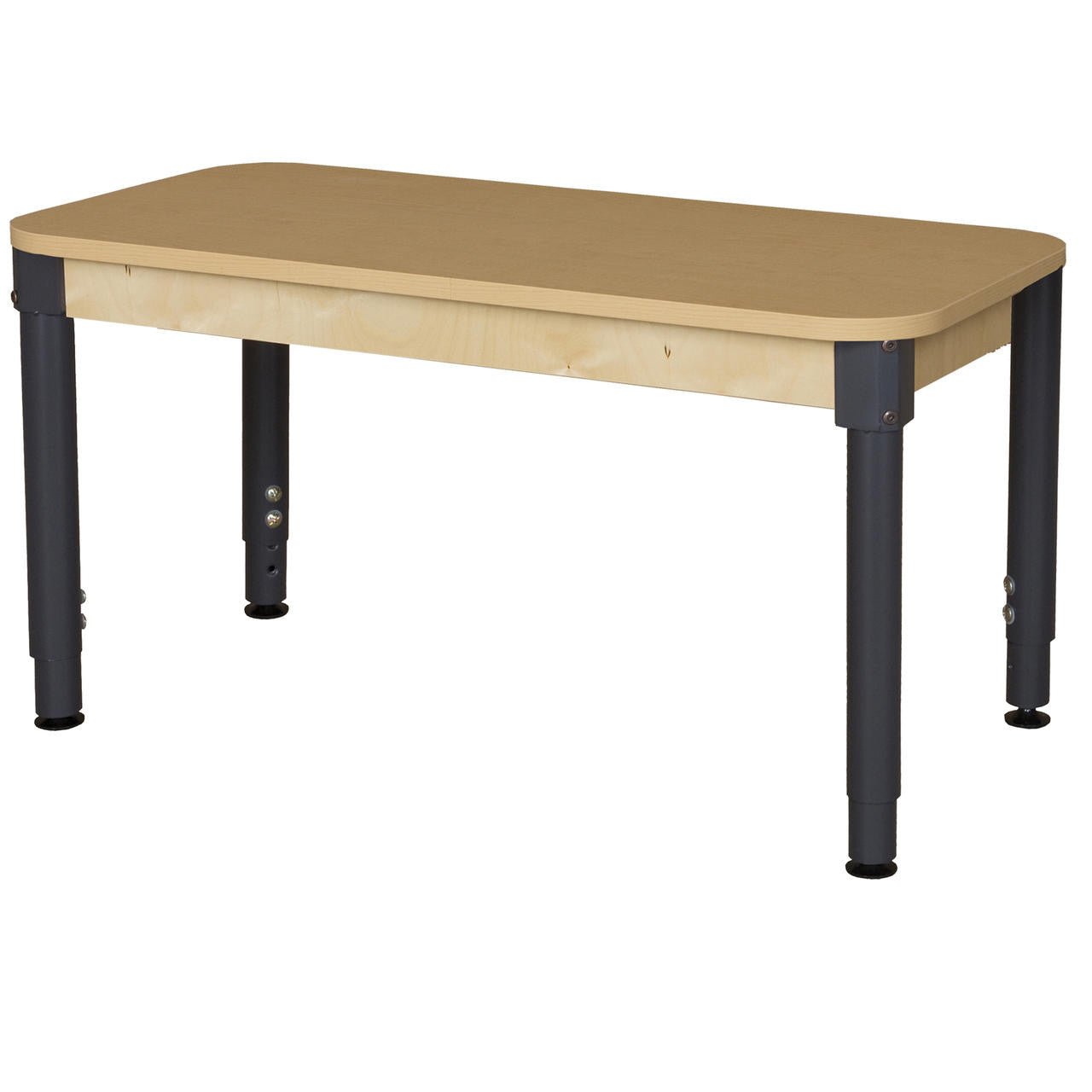 Rectangle High Pressure Laminate Table with Adjustable Legs (18"-29")