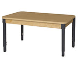 Rectangle High Pressure Laminate Table with Adjustable Legs 18"-29"