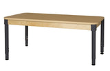 Rectangle High Pressure Laminate Table with Adjustable Legs 18"-29"