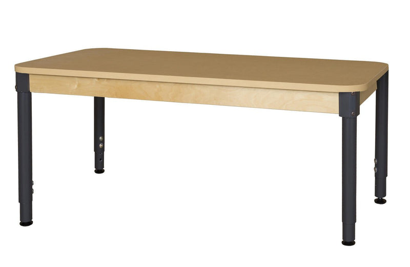 Rectangle High Pressure Laminate Table with Adjustable Legs 18"-29"