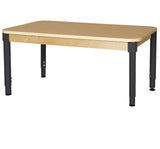 Rectangle High Pressure Laminate Table with Adjustable Legs 18"-29"