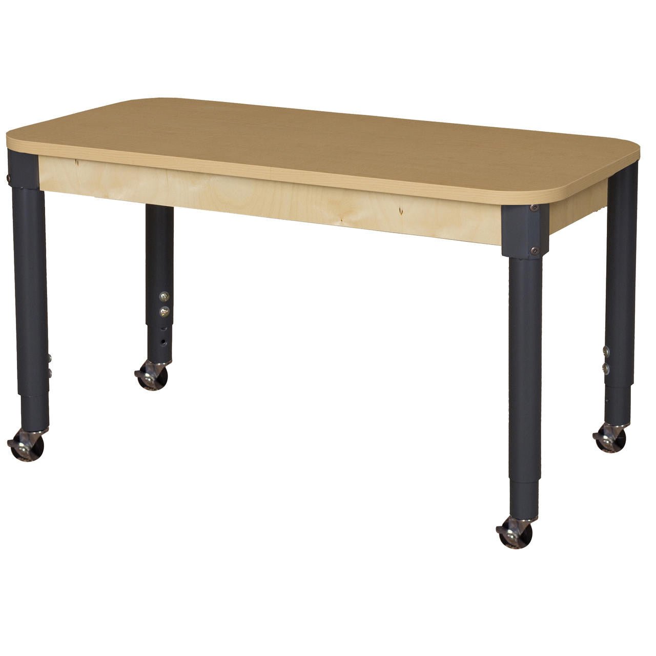 Rectangle High Pressure Laminate Table with Adjustable Legs 19-30"