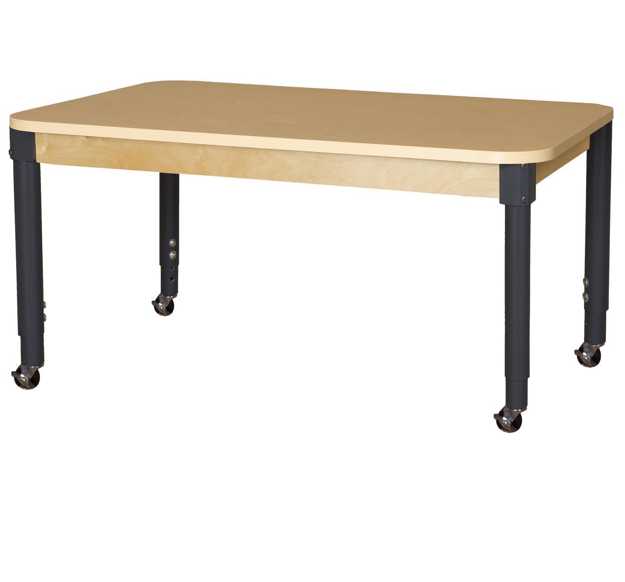 Rectangle High Pressure Laminate Table with Adjustable Legs 19-30"