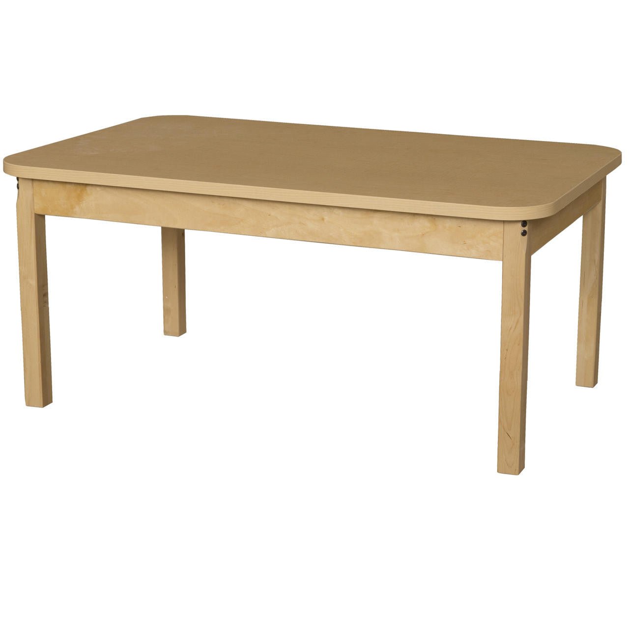 Rectangle High Pressure Laminate Table with Hardwood Legs- 16