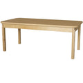 Rectangle High Pressure Laminate Table with Hardwood Legs- 16"