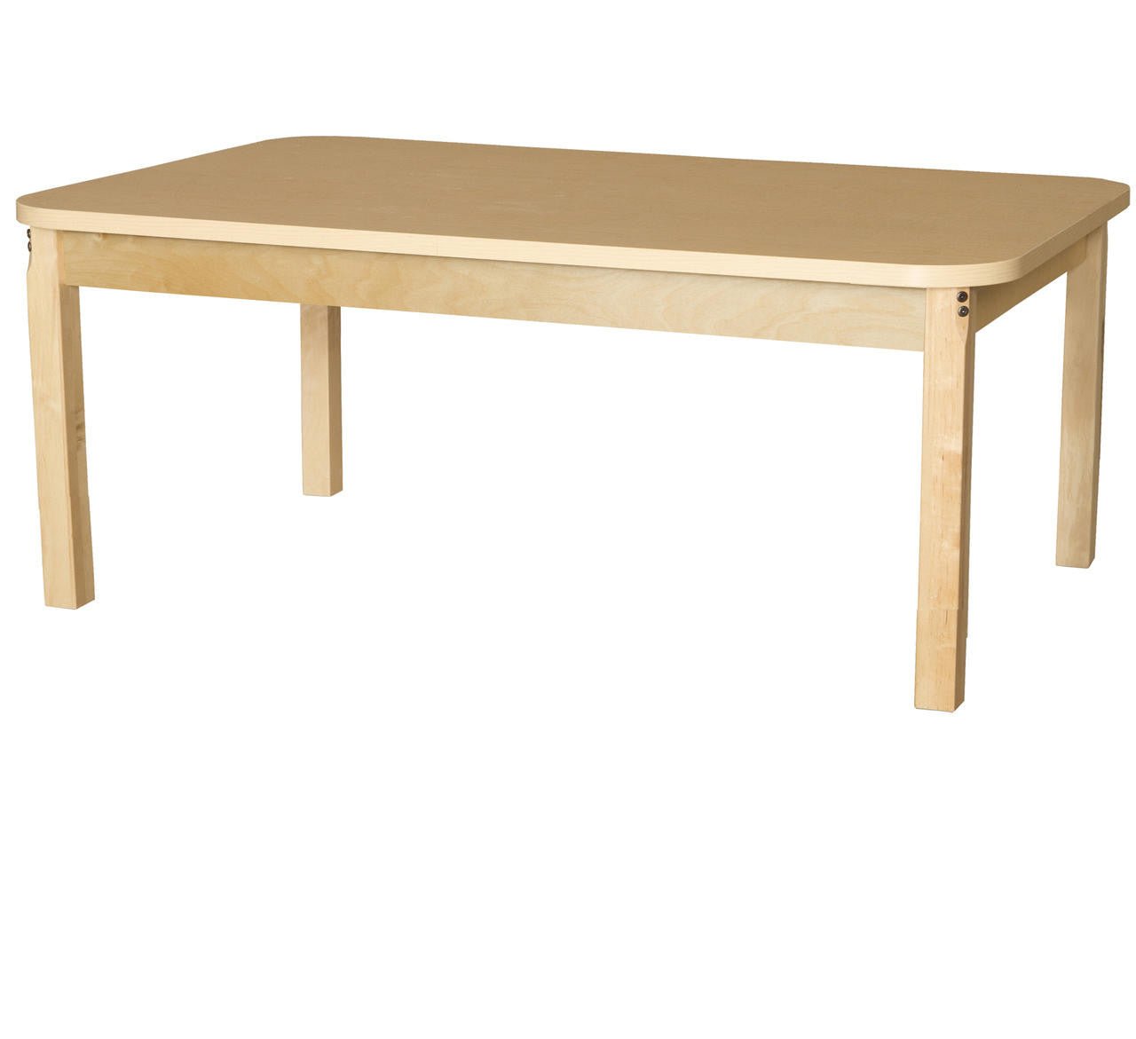 Rectangle High Pressure Laminate Table with Hardwood Legs-16"