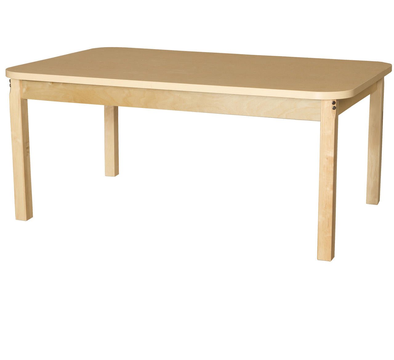 Rectangle High Pressure Laminate Table with Hardwood Legs-18"