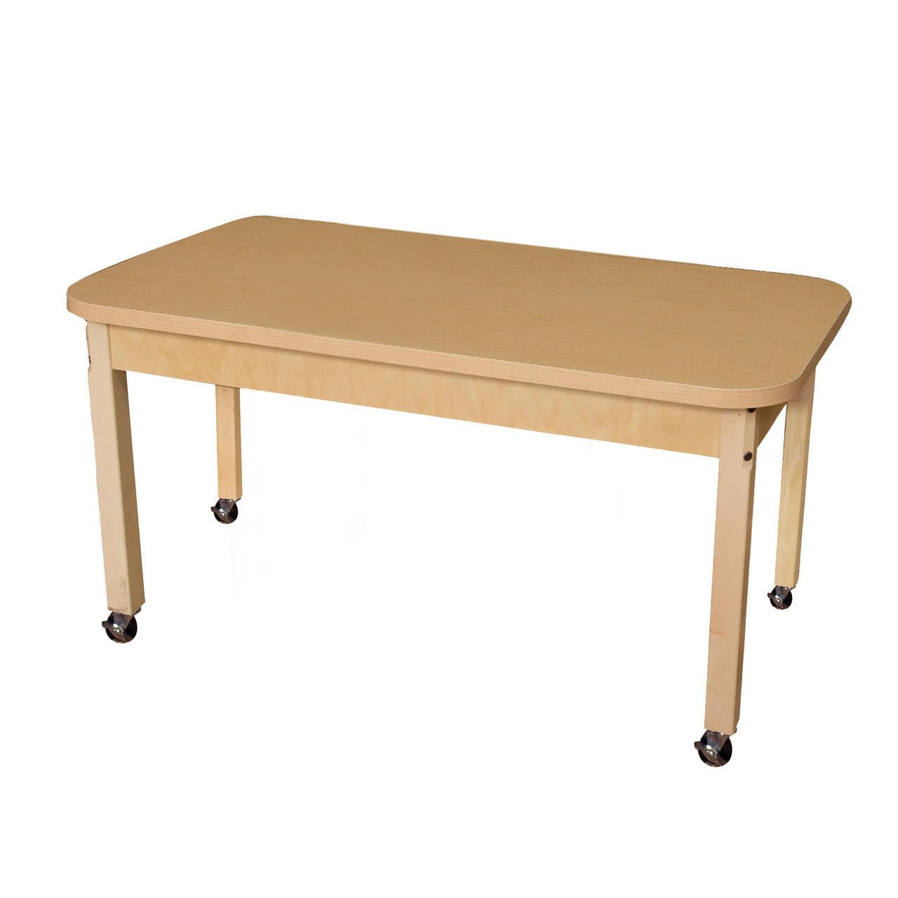 Rectangle High Pressure Laminate Table with Hardwood Legs- 20"