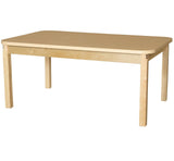 Rectangle High Pressure Laminate Table with Hardwood Legs- 20"