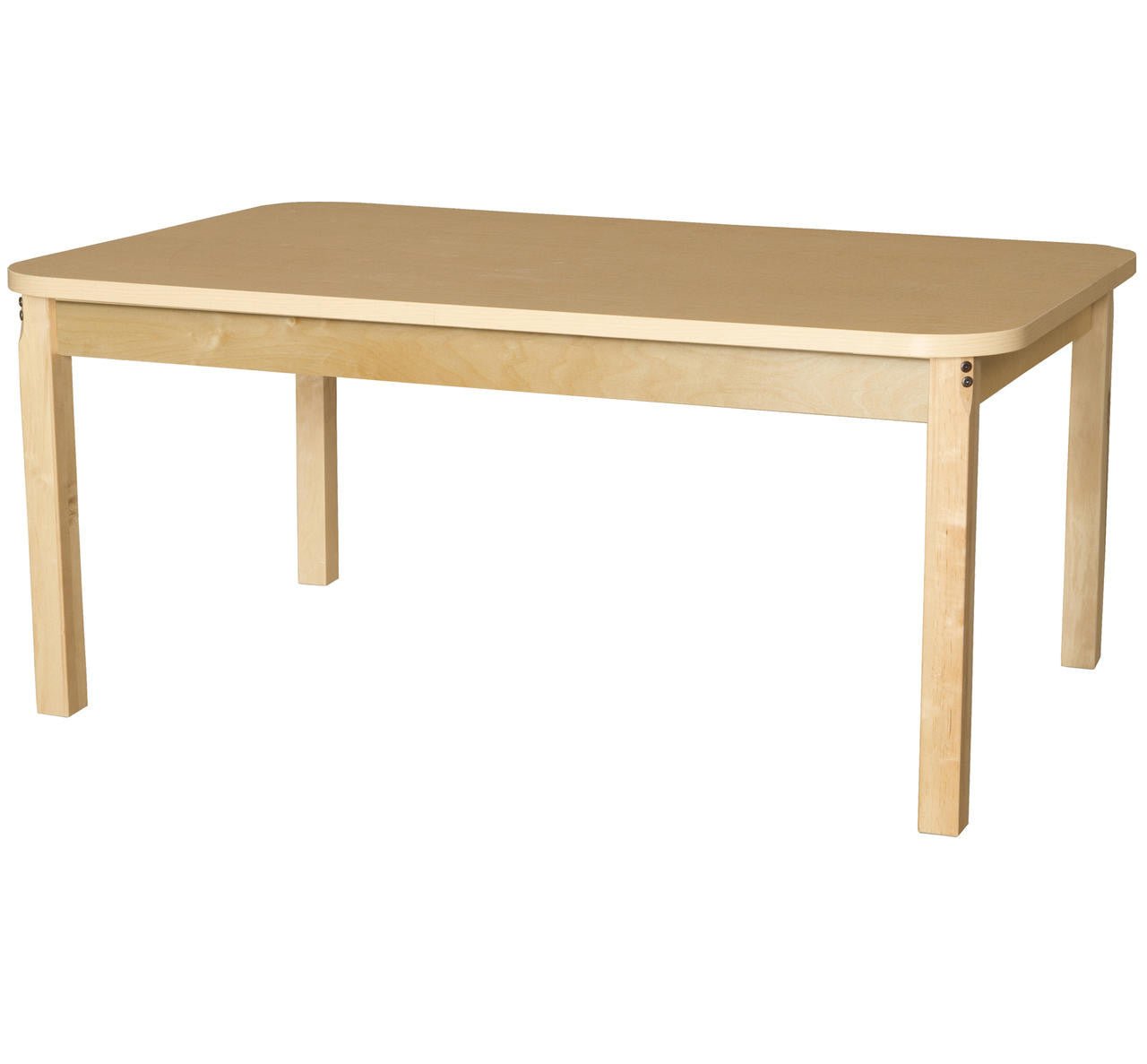 Rectangle High Pressure Laminate Table with Hardwood Legs- 20"