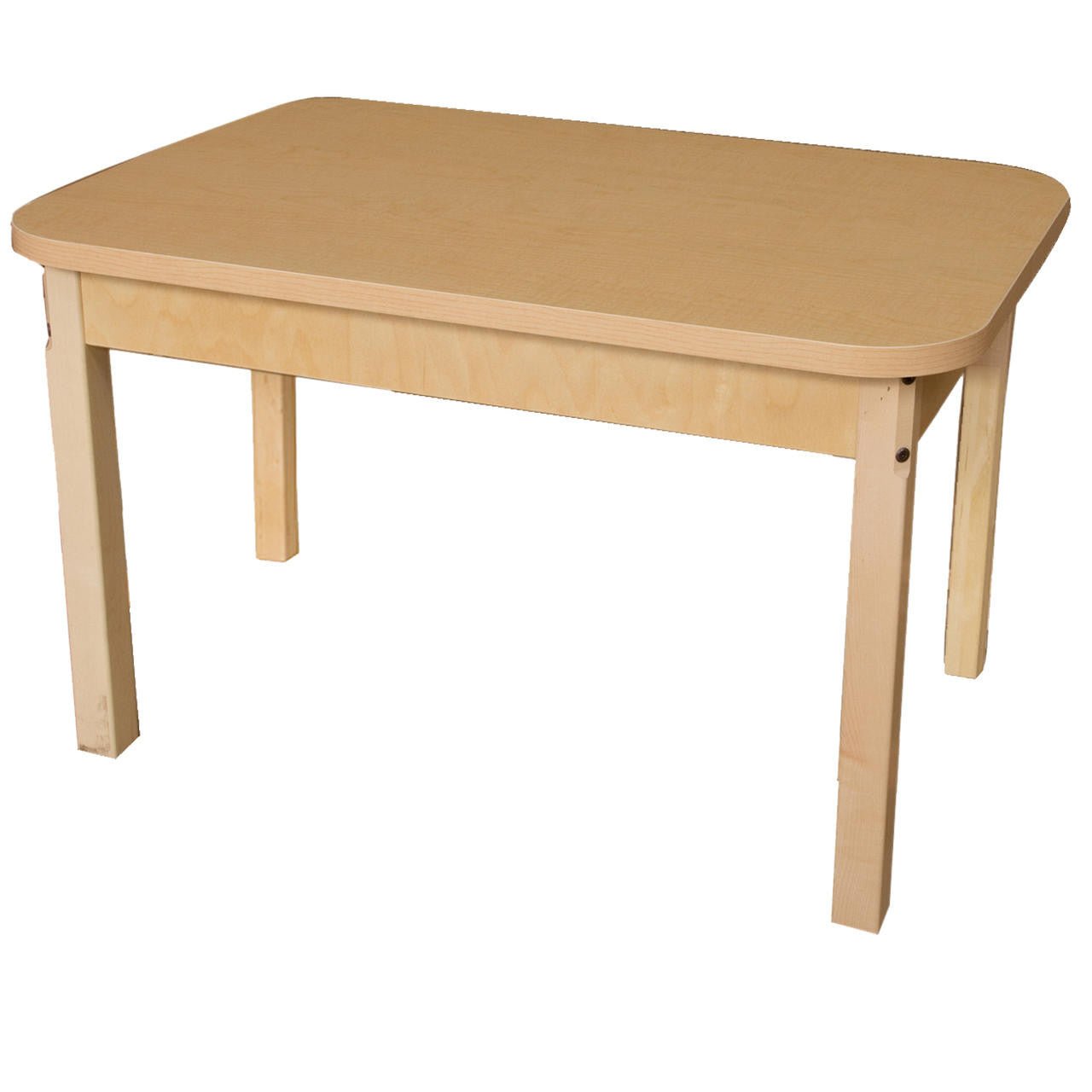 Rectangle High Pressure Laminate Table with Hardwood Legs- 22"