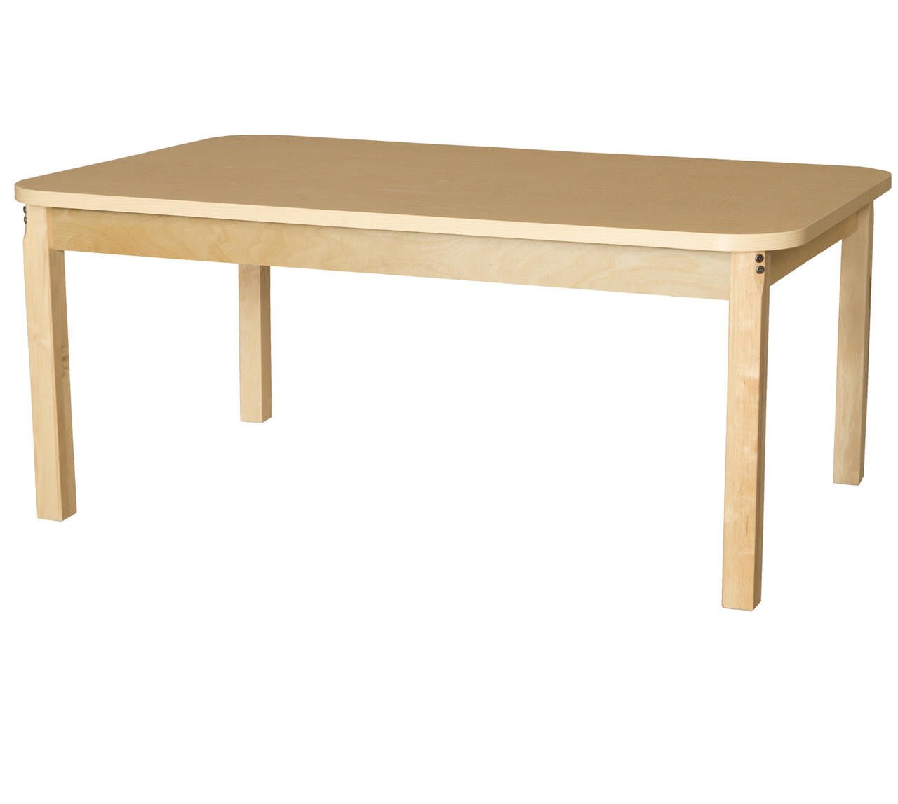 Rectangle High Pressure Laminate Table with Hardwood Legs- 22"