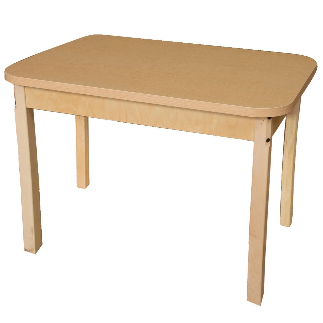 Rectangle High Pressure Laminate Table with Hardwood Legs- 24"