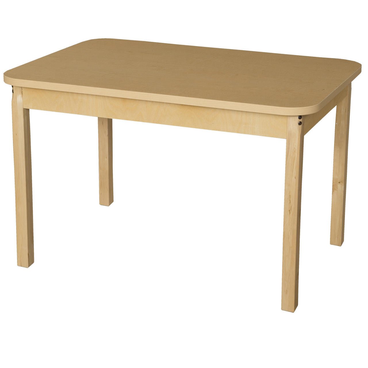 Rectangle High Pressure Laminate Table with Hardwood Legs- 26