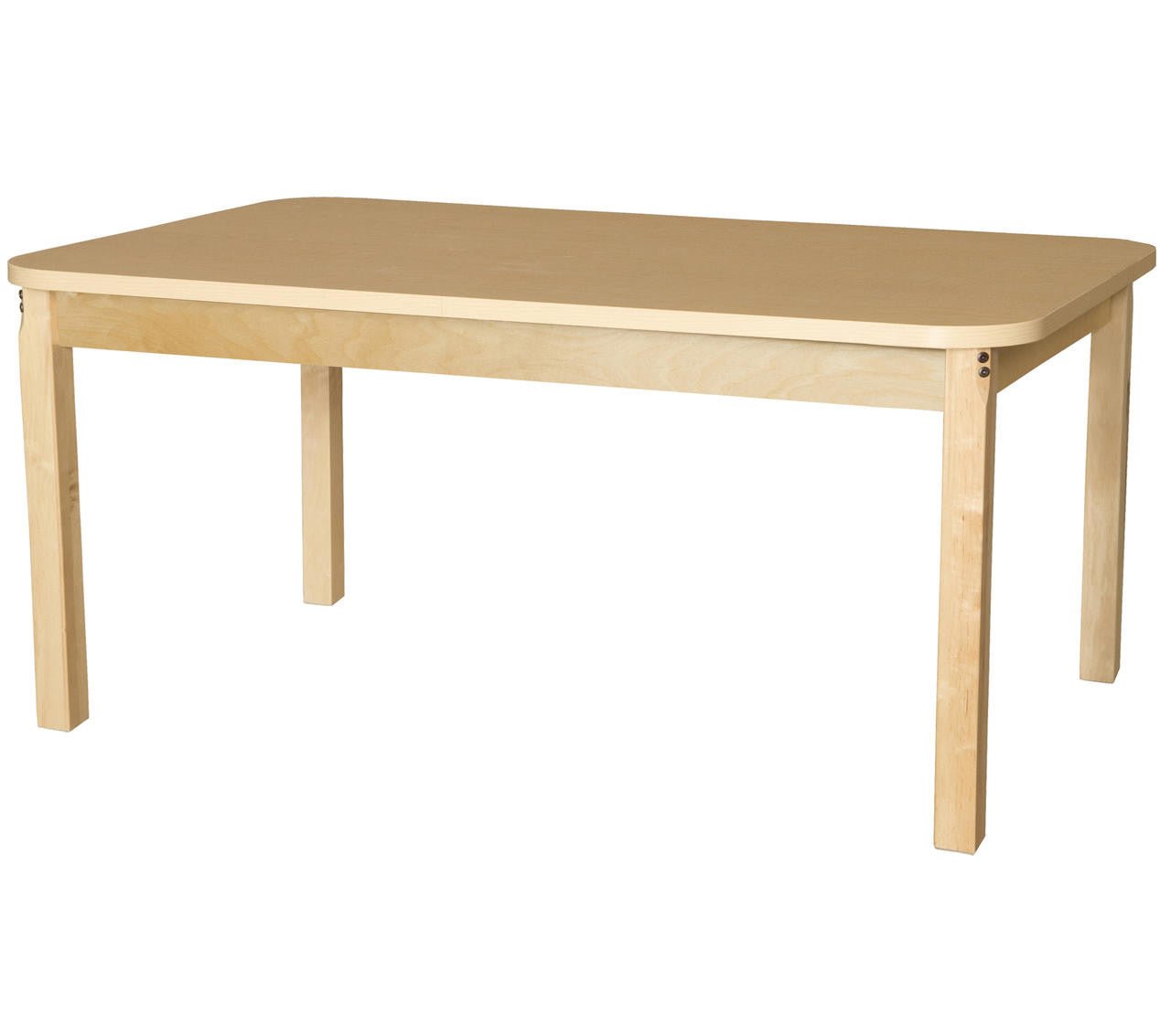 Rectangle High Pressure Laminate Table with Hardwood Legs-26"