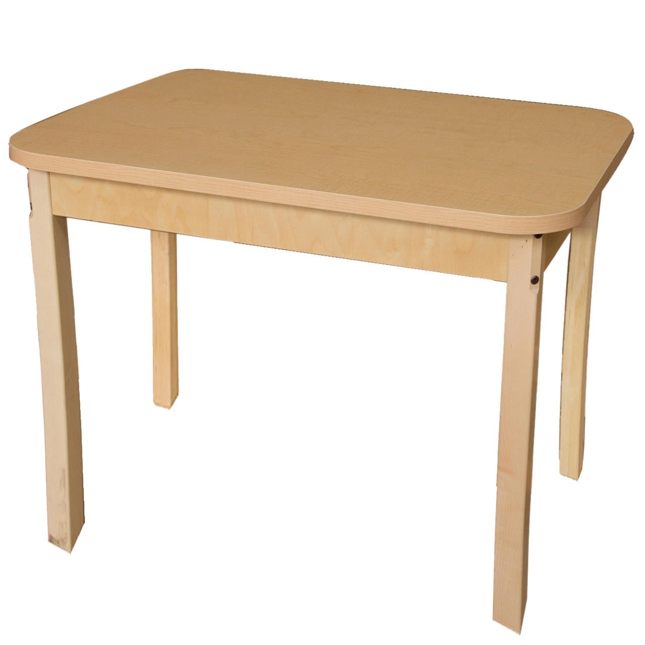 Rectangle High Pressure Laminate Table with Hardwood Legs- 29"