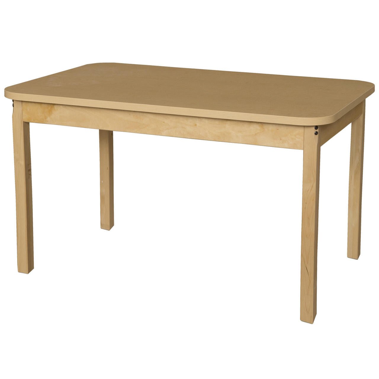 Rectangle High Pressure Laminate Table with Hardwood Legs- 29"