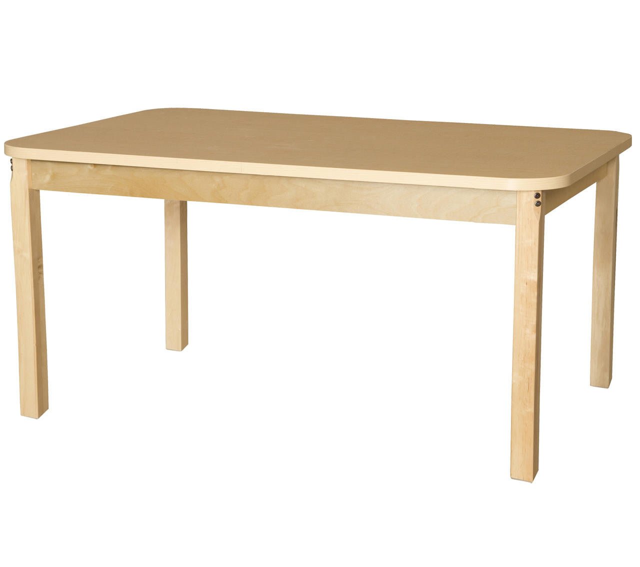 Rectangle High Pressure Laminate Table with Hardwood Legs-29"