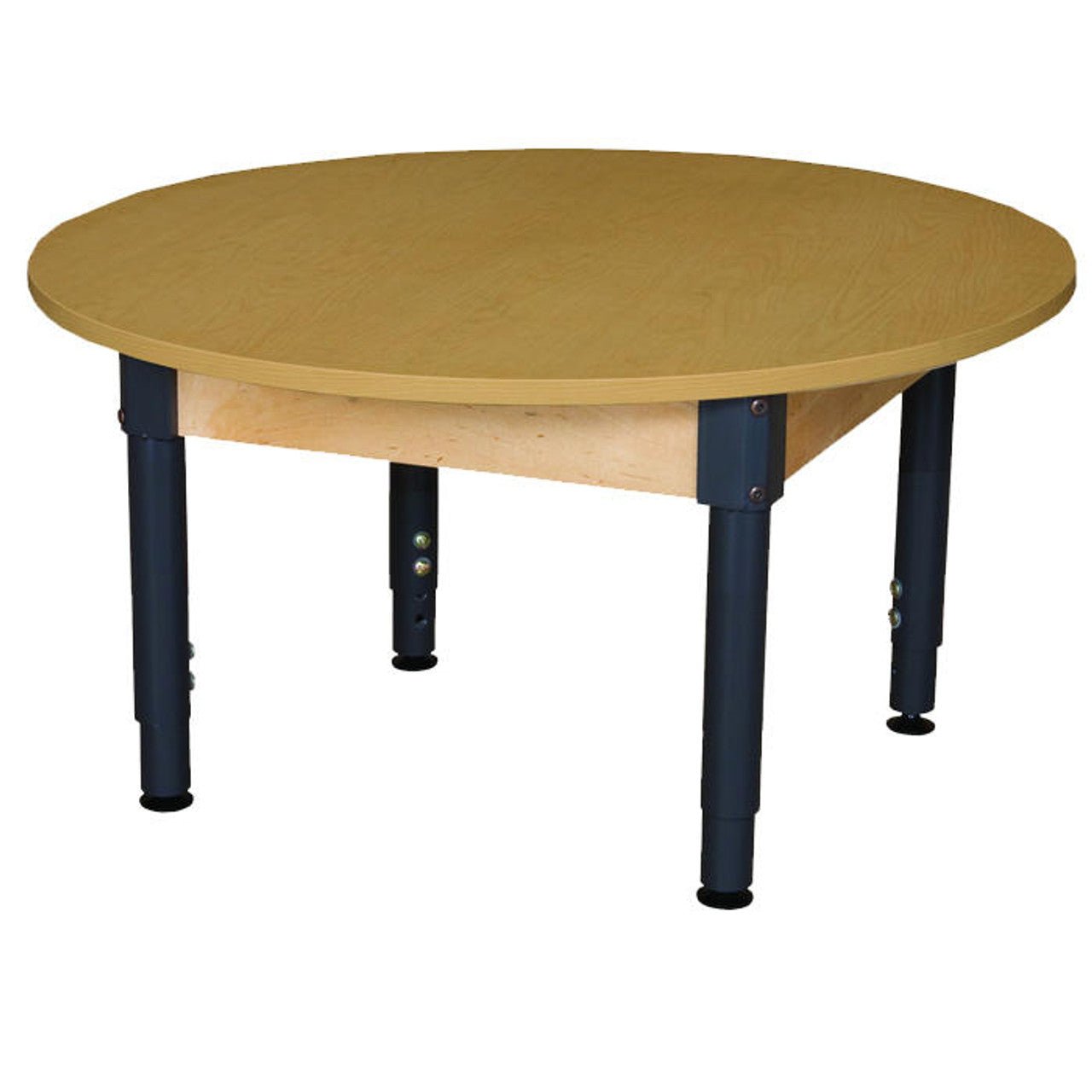 Round High Pressure Laminate Table with Adjustable Legs 12"-17"