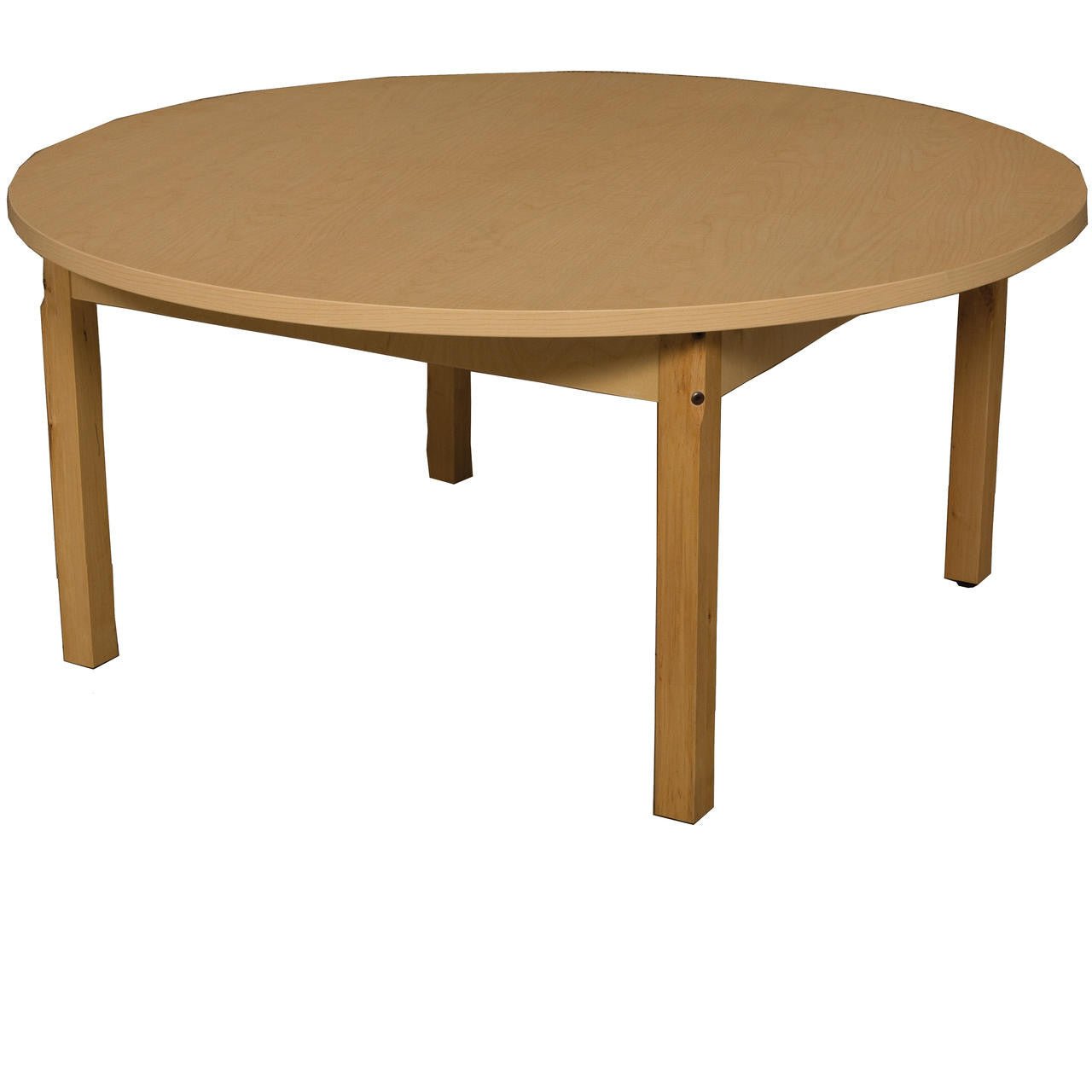 Round High Pressure Laminate Table with Hardwood Legs- 16