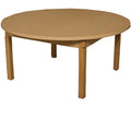 Round High Pressure Laminate Table with Hardwood Legs- 16"