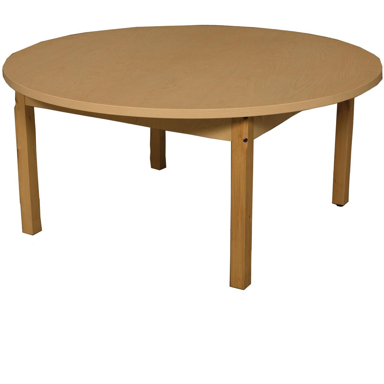 Round High Pressure Laminate Table with Hardwood Legs- 16"