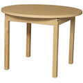Round High Pressure Laminate Table with Hardwood Legs- 26"