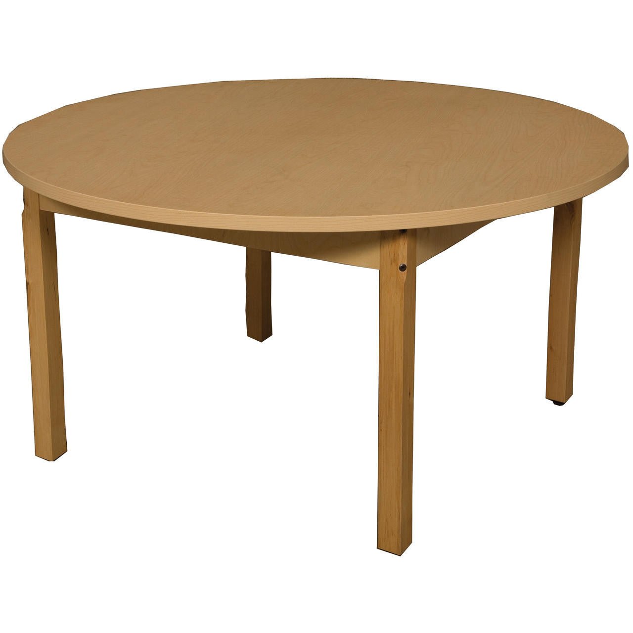 Round High Pressure Laminate Table with Hardwood Legs- 26"