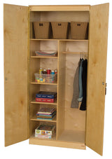 Three Adjustable Shelf Wardrobe Unit- 84"H