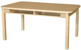 Two Seat Student Desk with 24" Hardwood Legs