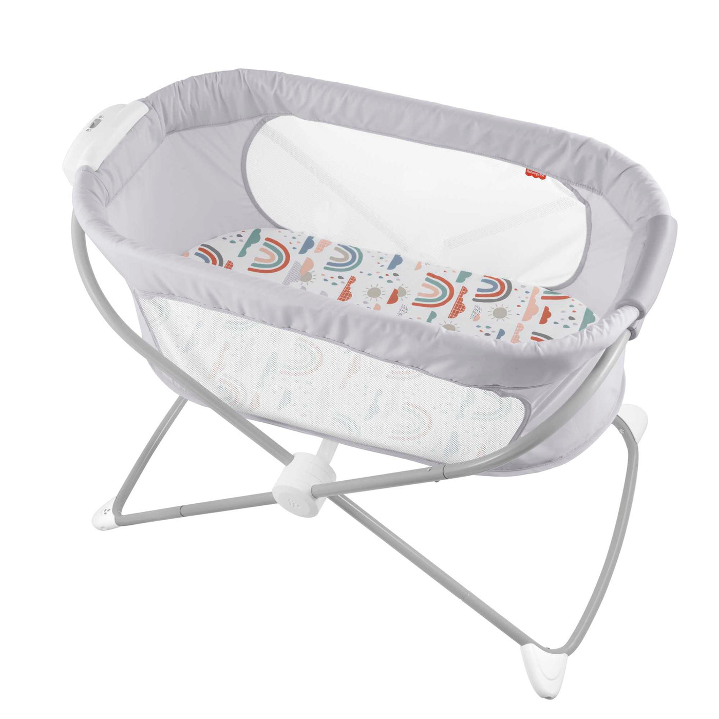 Fisher-Price Soothing View Bassinet Rainbow Showers Portable Cradle