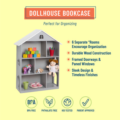 Dollhouse Bookcase - Gray